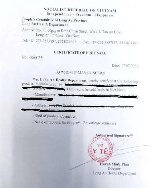 CFS có thể là một thành phần trong hồ sơ công bố sản phẩm mỹ phẩm theo trường hợp áp dụng